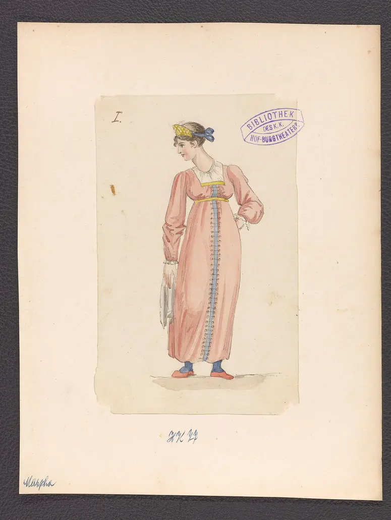 Marpha, Titel der Serie: Figurinen des k.k. Hof-Burgtheaters