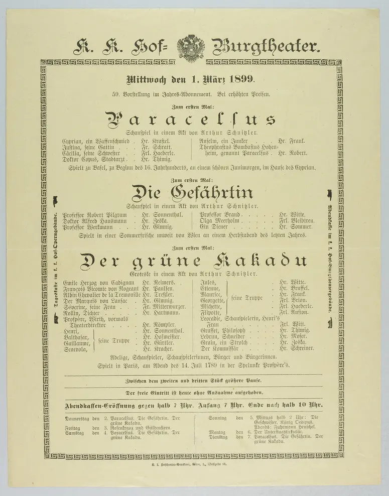 Paracelsus, Die Gefährtin, Der grüne Kakadu