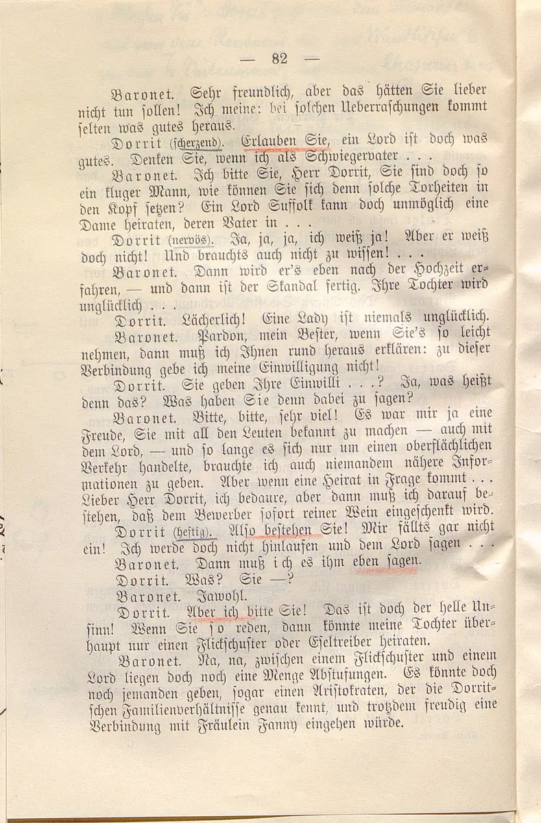 Klein Dorrit. Lustspiel in drei Akten