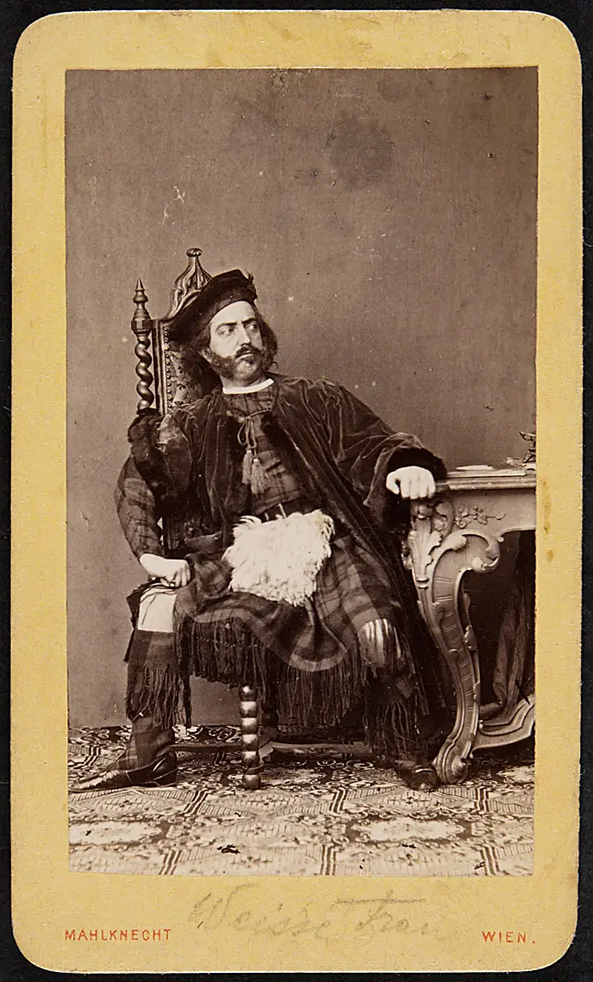 Carl Mayerhofer, Verweis auf Stücktitel: Die weiße Frau