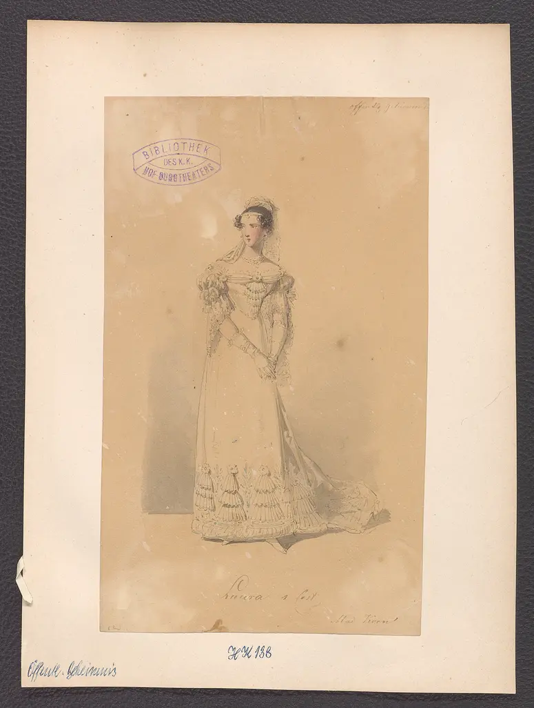 Das öffentliche Geheimnis, Alternativtitel: Das laute Geheimnis, Originaltitel: El secreto a voces, Titel der Serie: Figurinen des k.k. Hof-Burgtheaters