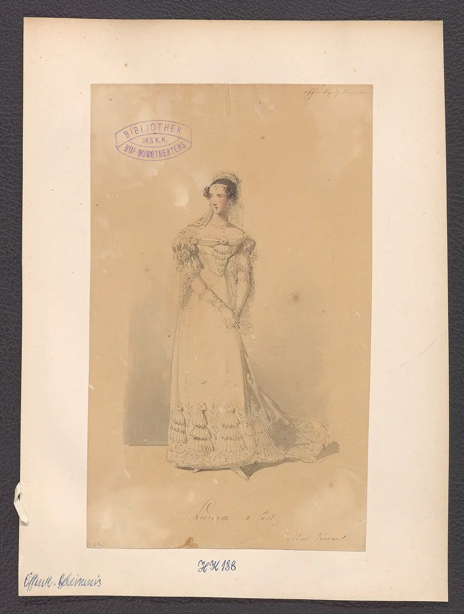 Das öffentliche Geheimnis, Alternativtitel: Das laute Geheimnis, Originaltitel: El secreto a voces, Titel der Serie: Figurinen des k.k. Hof-Burgtheaters