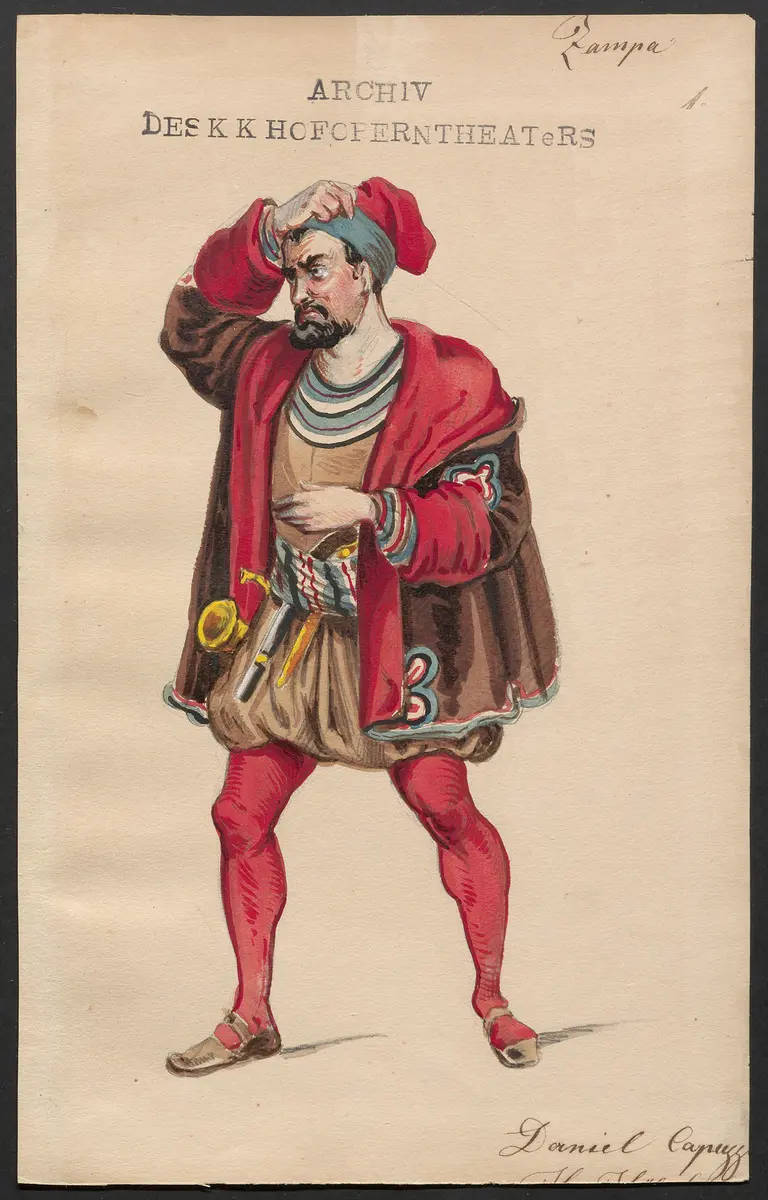 Zampa, oder Die Marmorbraut, Originaltitel: Zampa, ou La fiancée de marbre, Titel der Serie: Figurinen des k.k. Hofoperntheaters