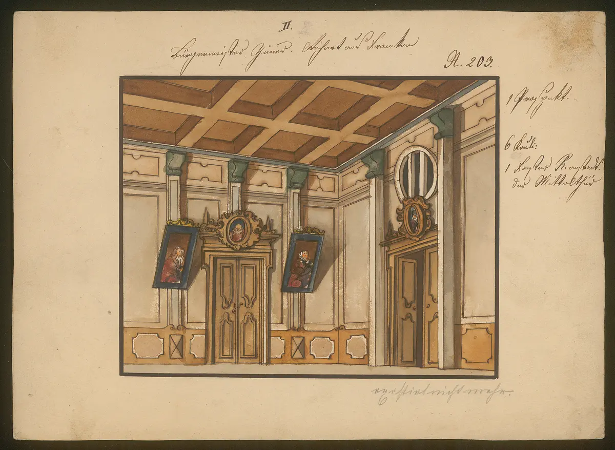 Richard von Franken, Titel der Serie: Dekorationsfundus der Hoftheater (Altbestand aus der ersten Hälfte des 19. Jh.)