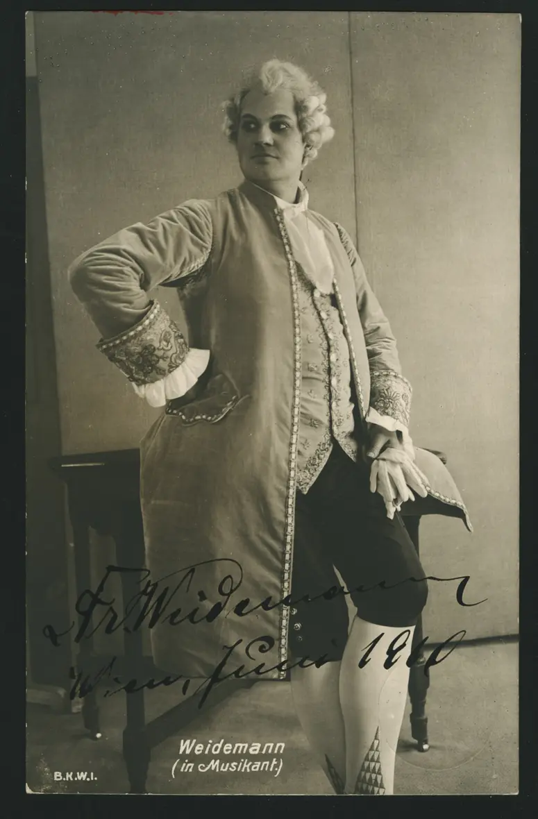 Friedrich Weidemann, Verweis auf Stücktitel: Der Musikant