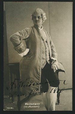 Friedrich Weidemann, Verweis auf Stücktitel: Der Musikant