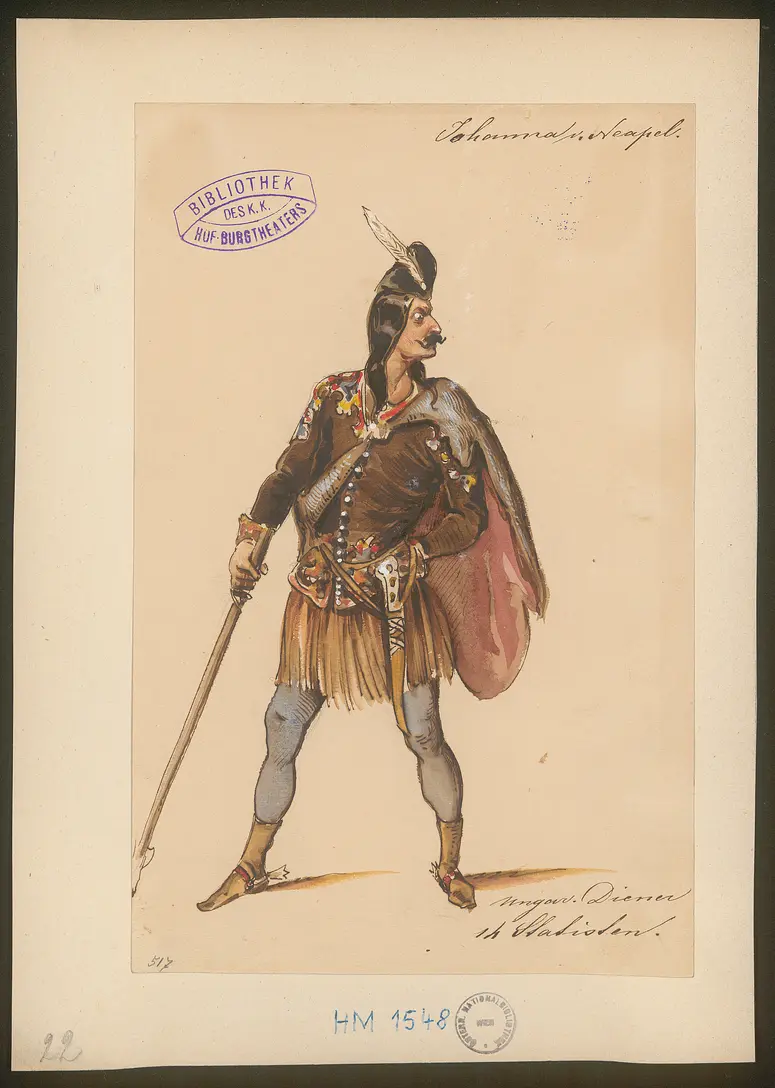 Johanna von Neapel, Titel der Serie: Figurinen des k.k. Hof-Burgtheaters