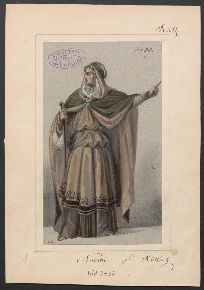 Ruth, Titel der Serie: Figurinen des k.k. Hof-Burgtheaters