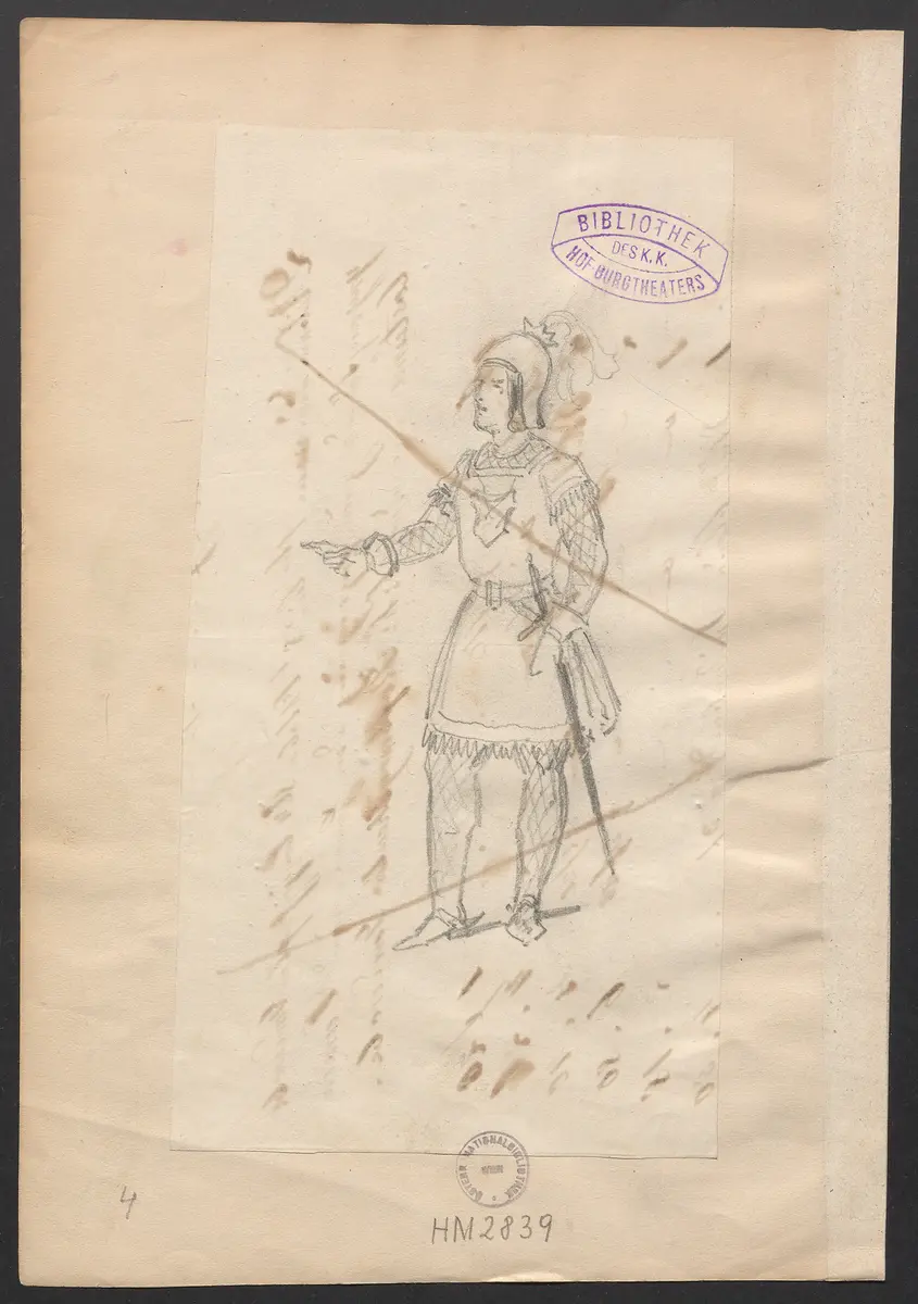 Hans Lange, Titel der Serie: Figurinen des k.k. Hof-Burgtheaters