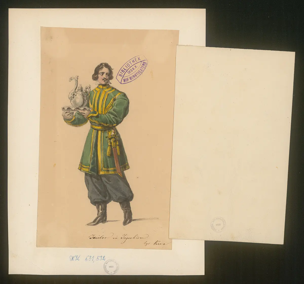 Isidor und Olga, Titel der Serie: Figurinen des k.k. Hof-Burgtheaters