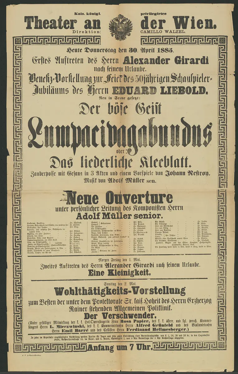 Der böse Geist Lumpacivagabundus oder Das liederliche Kleeblatt