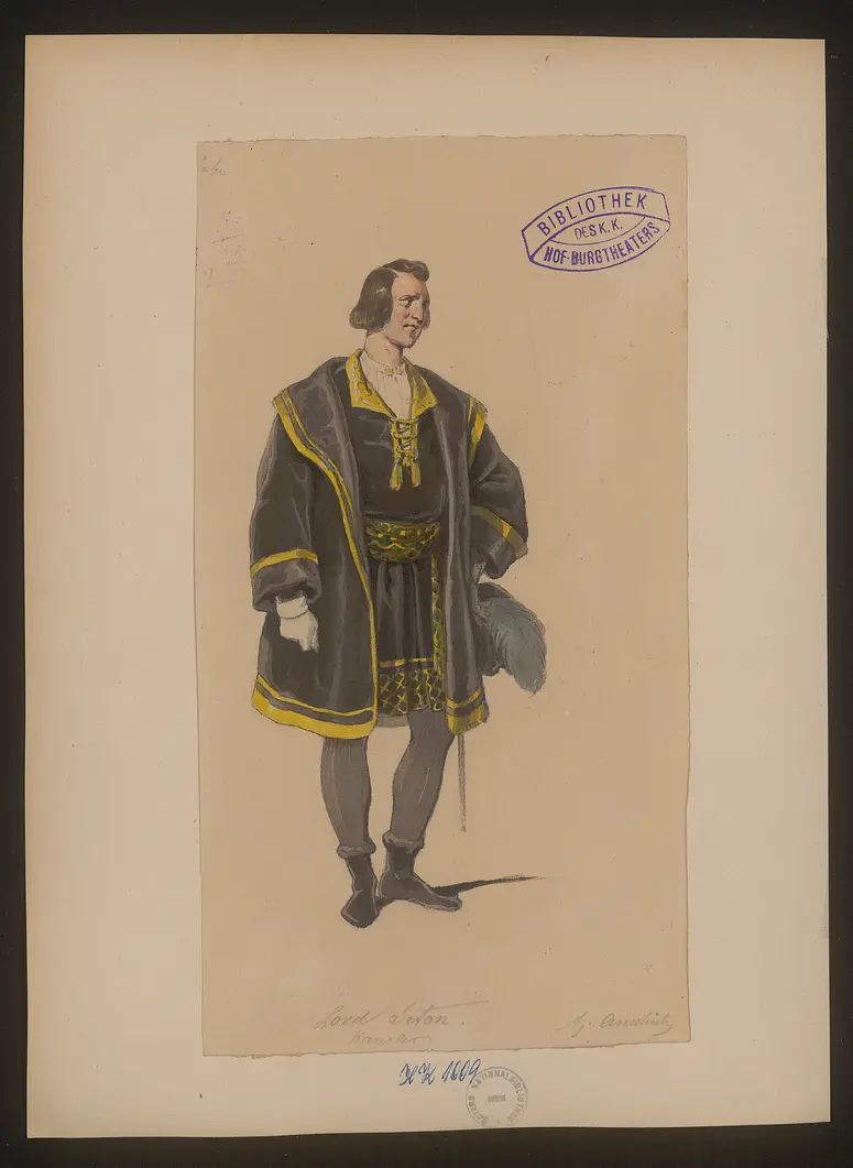 Die Körbe, Titel der Serie: Figurinen des k.k. Hof-Burgtheaters