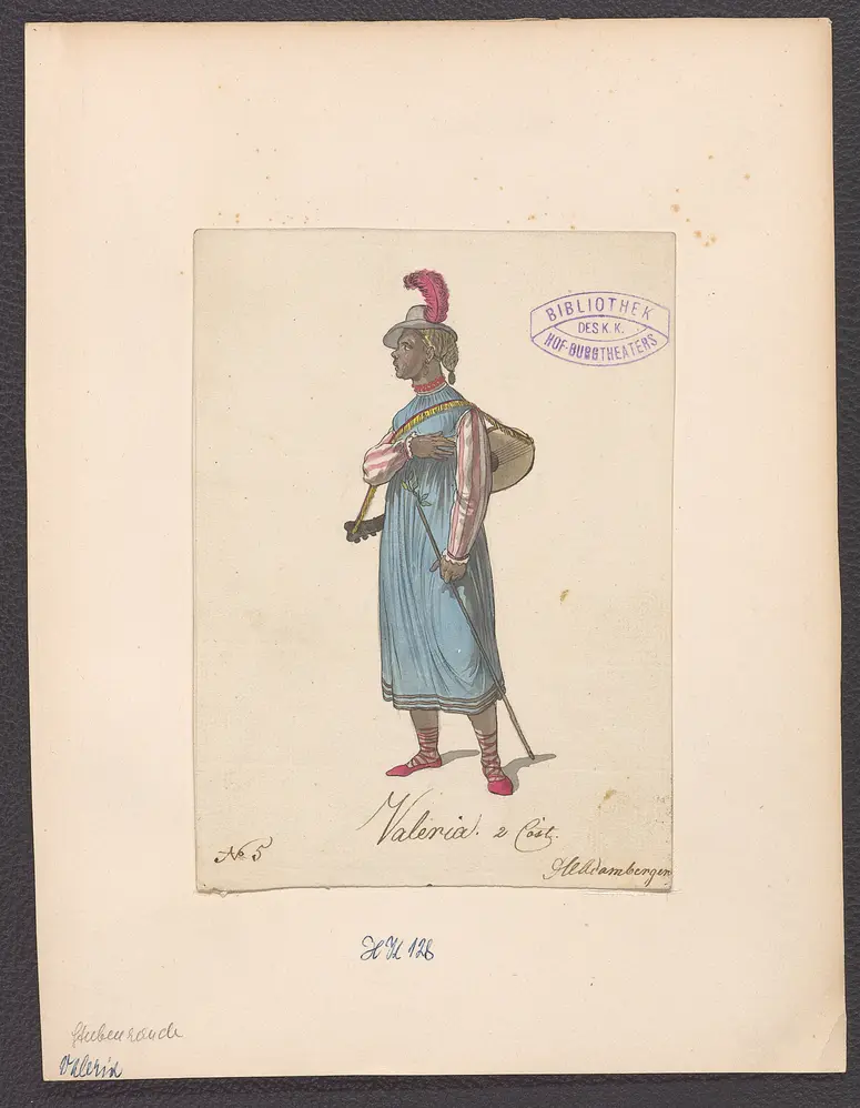 Valeria, oder Vaterlist, Suchtitel: Valeria, Originaltitel: Ponce de Leon, Titel der Serie: Figurinen des k.k. Hof-Burgtheaters