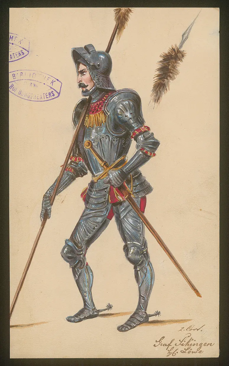 Franz von Sickingen, Titel der Serie: Figurinen des k.k. Hof-Burgtheaters