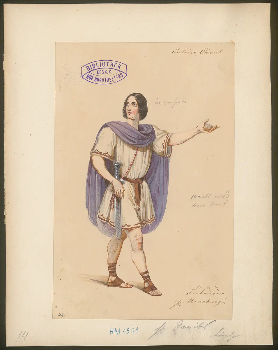 Julius Cäsar, Originaltitel: The Tragedy of Julius Caesar, Titel der Serie: Figurinen des k.k. Hof-Burgtheaters