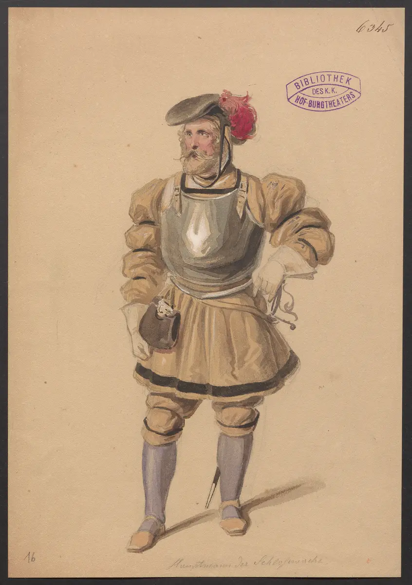 Düweke, Titel der Serie: Figurinen des k.k. Hof-Burgtheaters