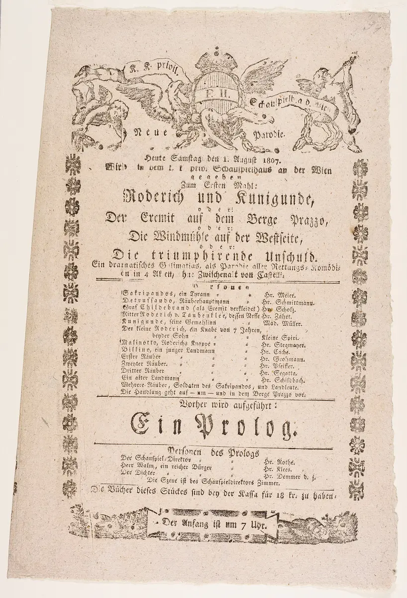 Roderich und Kunigunde oder Der Eremit auf dem Berge Prazzo oder Die Windmühle auf der Westseite oder Die triumphirende Unschuld