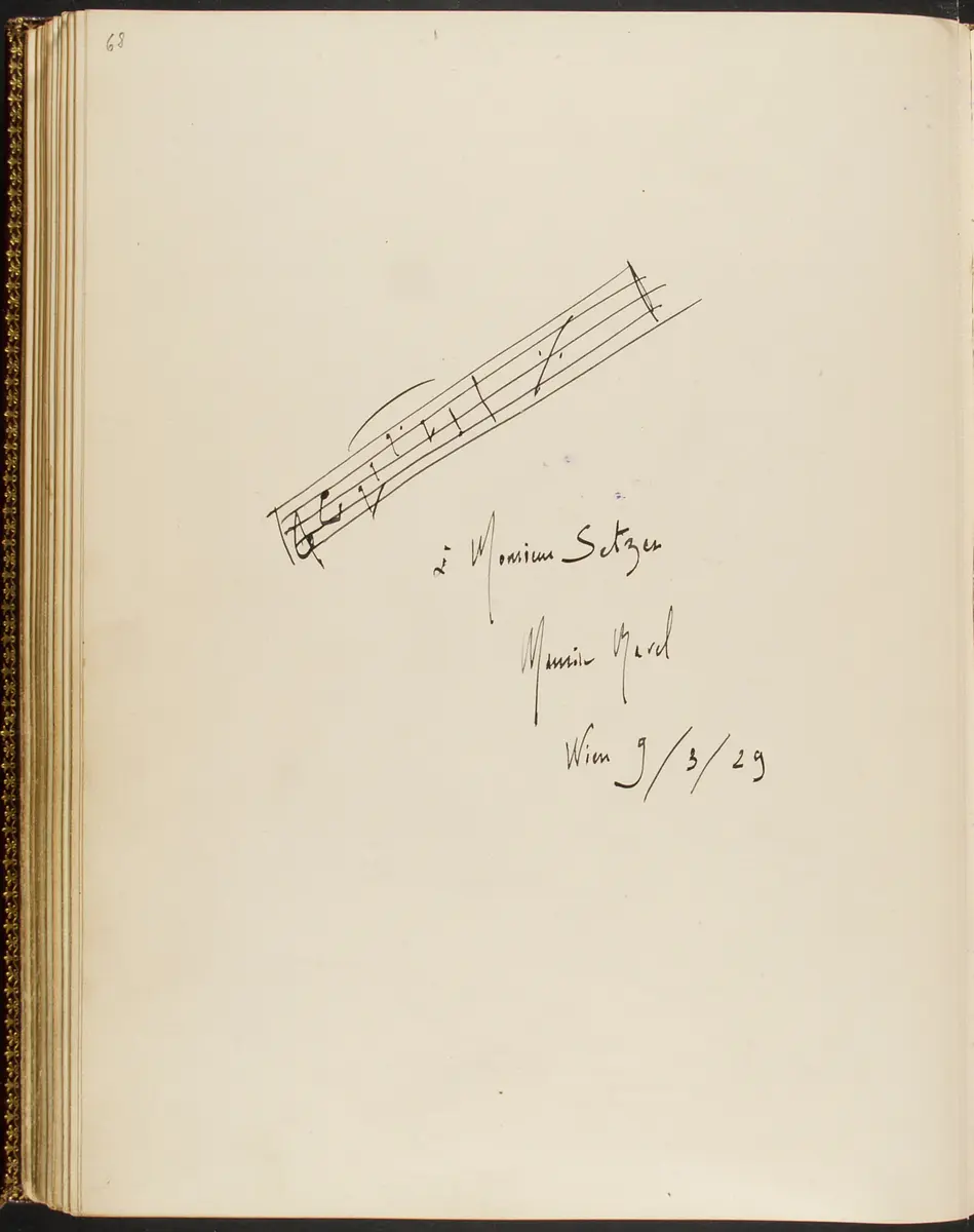 Gästebuch. Atelier Franz-Xaver Setzer, Wien