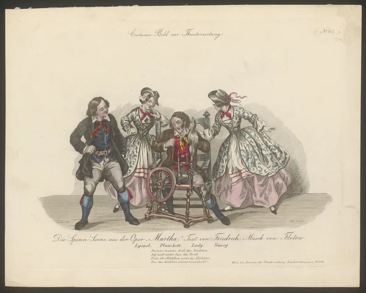 Martha, Alternativtitel: Martha oder Der Markt zu Richmond, Titel der Serie: Costume-Bild, Name der Zeitschrift: Wiener Theaterzeitung