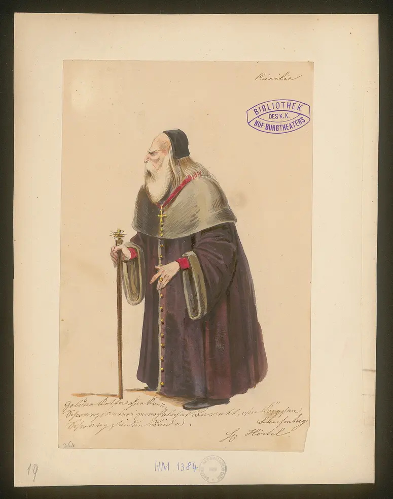 Cäcilia von Albano, Titel der Serie: Figurinen des k.k. Hof-Burgtheaters