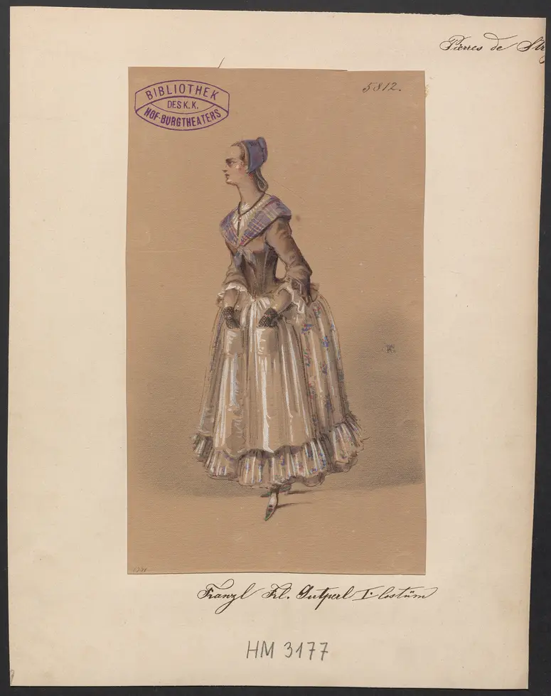 Pierres de Straß, Titel der Serie: Figurinen des k.k. Hof-Burgtheaters