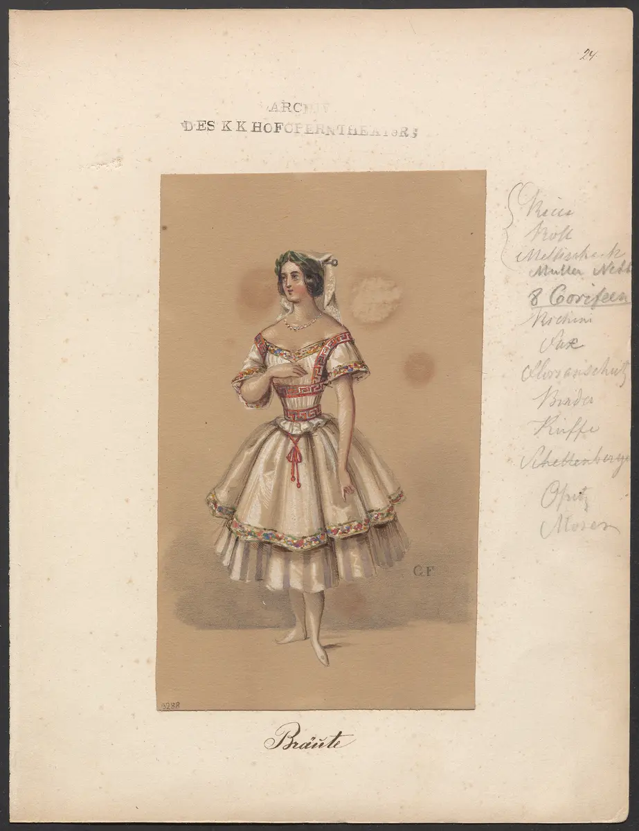 Die sizilianische Vesper, Originaltitel: Les vêpres siciliennes, Titel der Serie: Figurinen des k.k. Hofoperntheaters