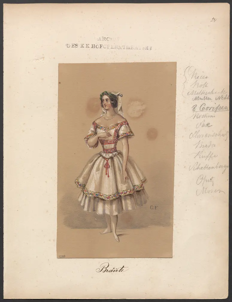 Die sizilianische Vesper, Originaltitel: Les vêpres siciliennes, Titel der Serie: Figurinen des k.k. Hofoperntheaters