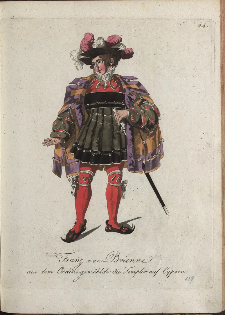 Die Templer auf Cypern, Titel der Serie: Auswahl schöner Costumes für Theater- und Ball-Anzüge