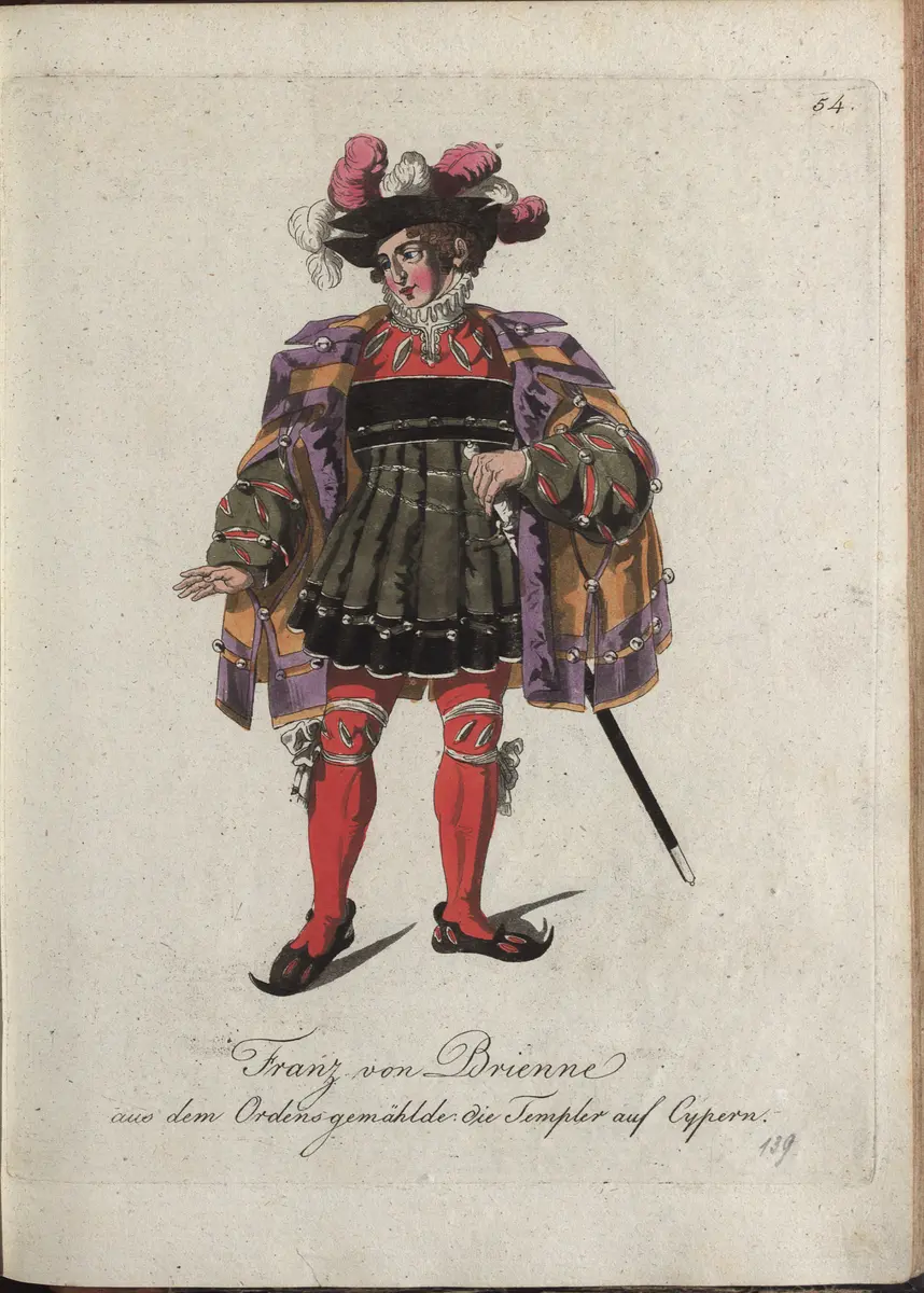 Die Templer auf Cypern, Titel der Serie: Auswahl schöner Costumes für Theater- und Ball-Anzüge