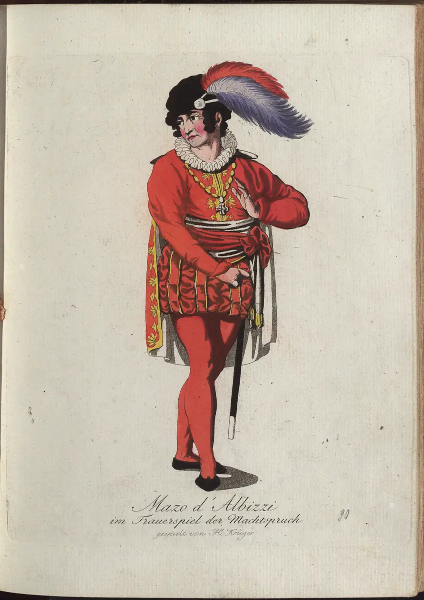 Der Machtspruch, Titel der Serie: Auswahl schöner Costumes für Theater- und Ball-Anzüge