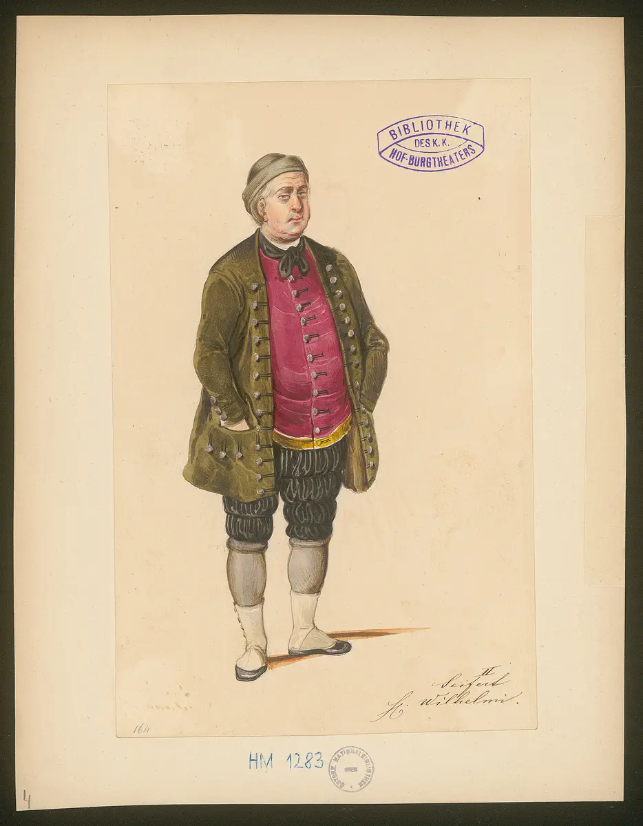 Peter im Frack, Titel der Serie: Figurinen des k.k. Hof-Burgtheaters