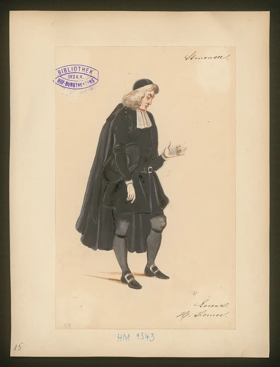 Struensee und die Deutschen in Dänemark, Titel der Serie: Figurinen des k.k. Hof-Burgtheaters