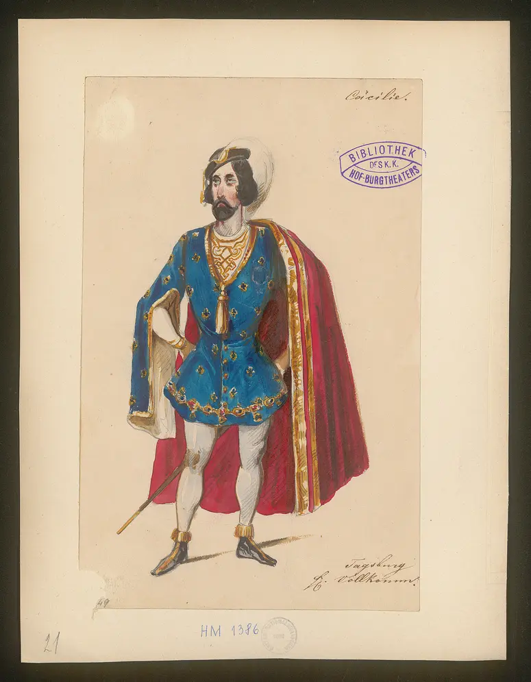 Cäcilia von Albano, Titel der Serie: Figurinen des k.k. Hof-Burgtheaters