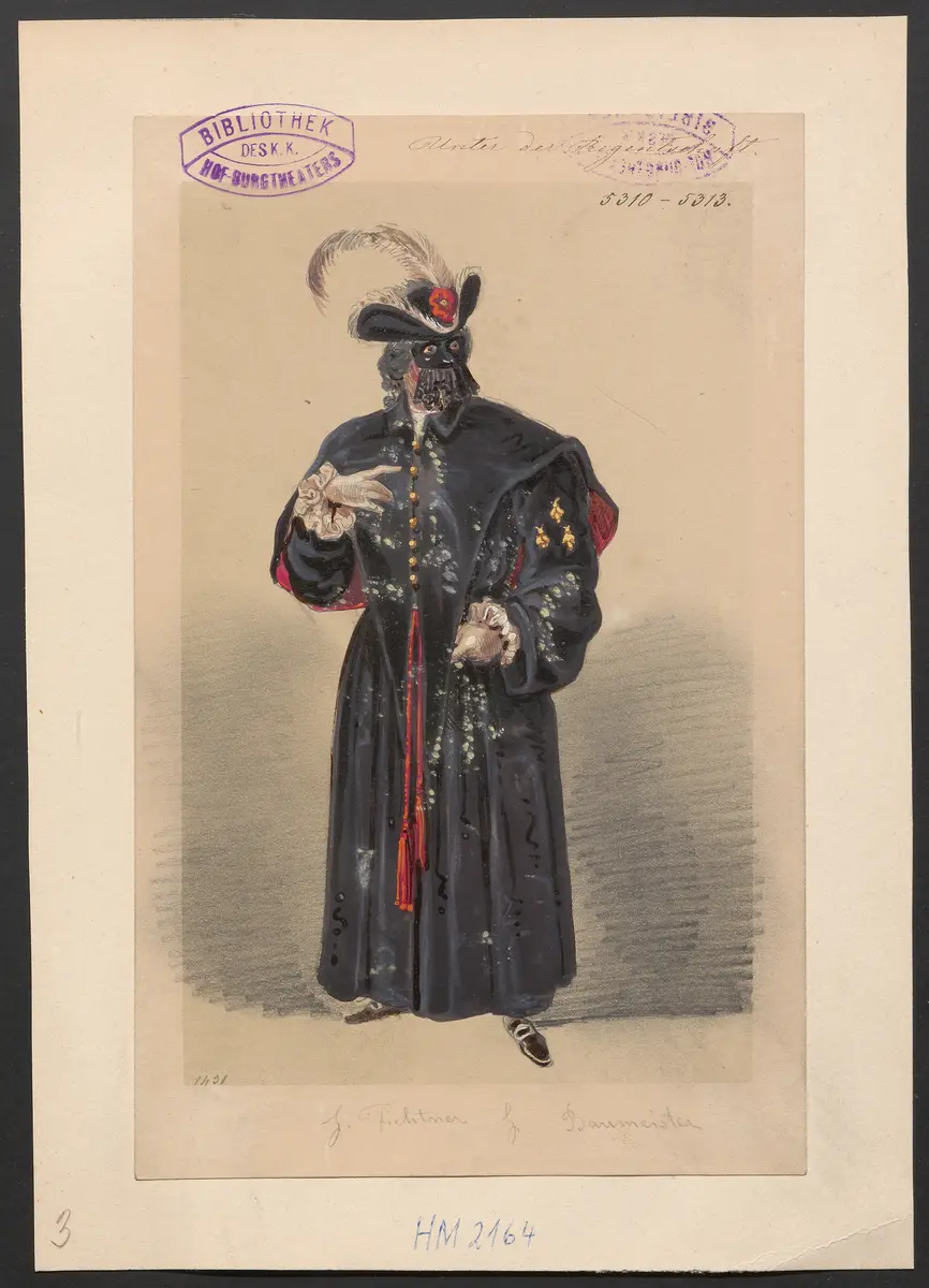 Unter der Regentschaft, Titel der Serie: Figurinen des k.k. Hof-Burgtheaters