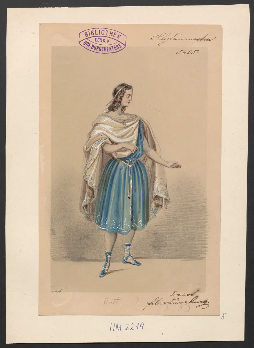 Klytämnestra, Titel der Serie: Figurinen des k.k. Hof-Burgtheaters
