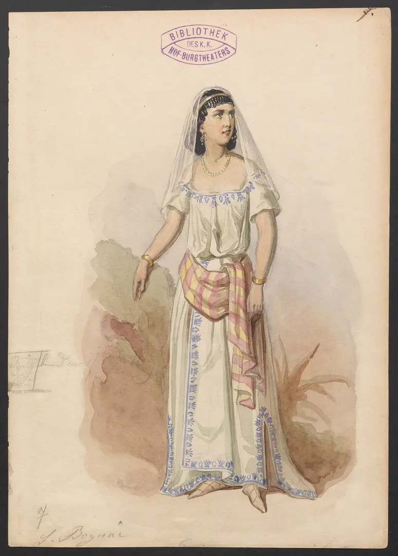 Esther, Titel der Serie: Figurinen des k.k. Hof-Burgtheaters
