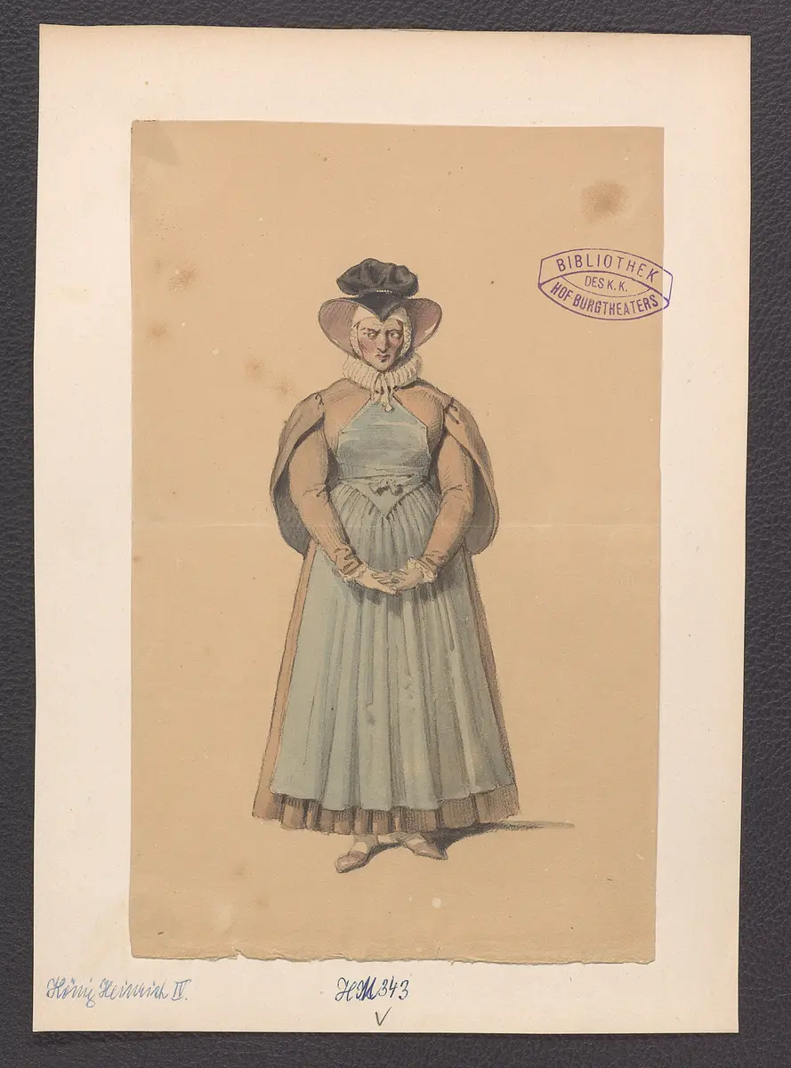 König Heinrich der Vierte. Erster Teil, Alternativtitel: König Heinrich IV. I. Teil, Originaltitel: King Henry IV, Part 1, Titel der Serie: Figurinen des k.k. Hof-Burgtheaters