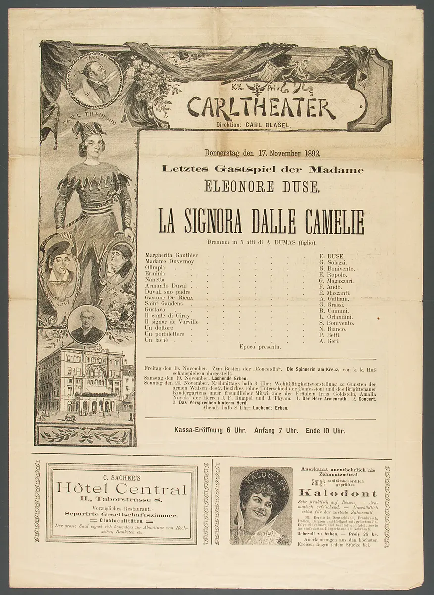 Die Kameliendame, Titel in Vorlageform: La Signora dalle Camelie