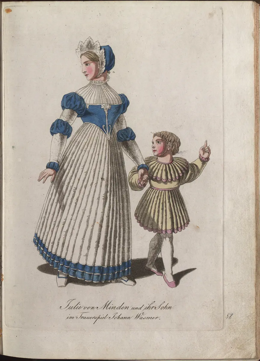 Johann Vasmer, Bürgermeister von Bremen, Titel in Vorlageform: Johann Wasmer, Titel der Serie: Auswahl schöner Costumes für Theater- und Ball-Anzüge