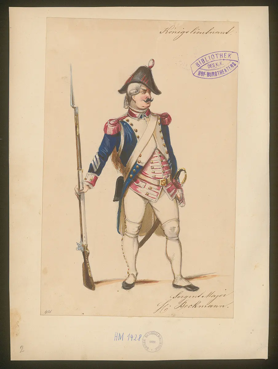 Der Königsleutnant, Titel der Serie: Figurinen des k.k. Hof-Burgtheaters