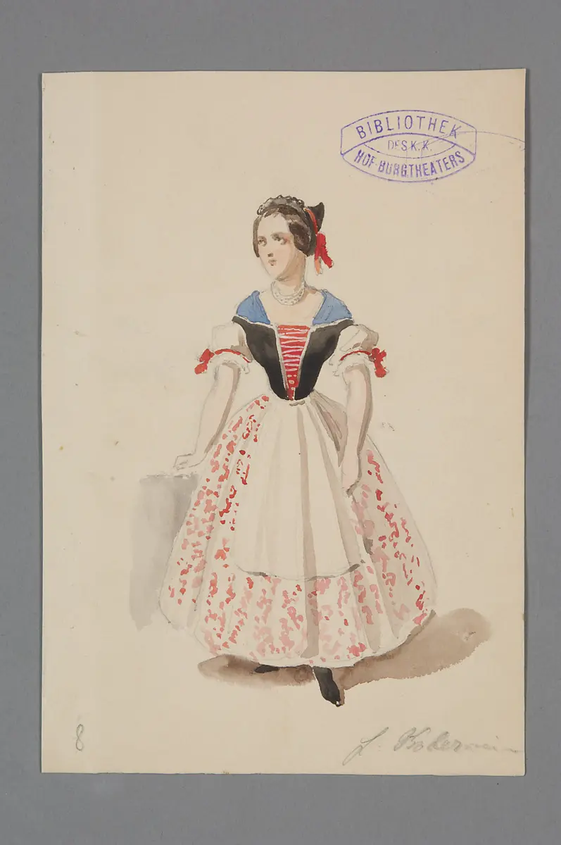 Deborah, Titel der Serie: Figurinen des k.k. Hof-Burgtheaters