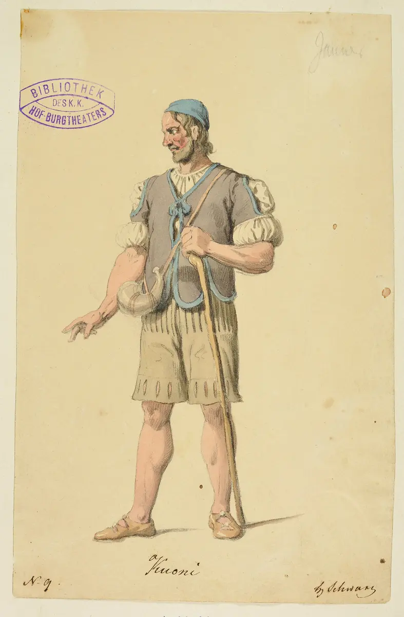 Wilhelm Tell, Titel der Serie: Figurinen des k.k. Hof-Burgtheaters