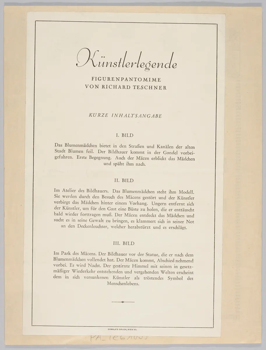 Der Figurenspiegel, Verweis auf Stücktitel: Künstlerlegende, Verweis auf Stücktitel: Das Farbenklavier