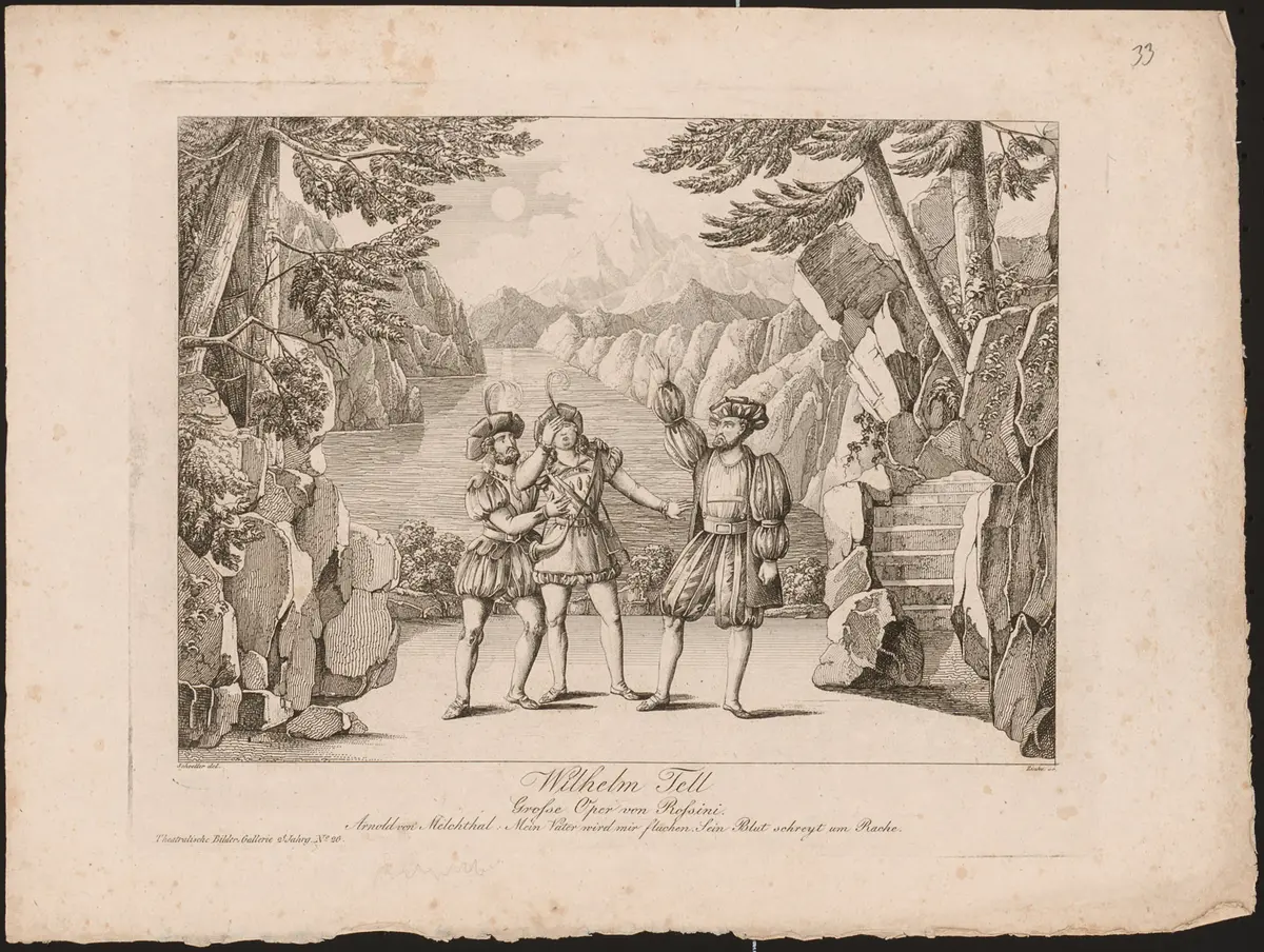 Wilhelm Tell, Titel der Serie: Theatralische Bilder-Gallerie, Name der Zeitschrift: Wiener Theaterzeitung