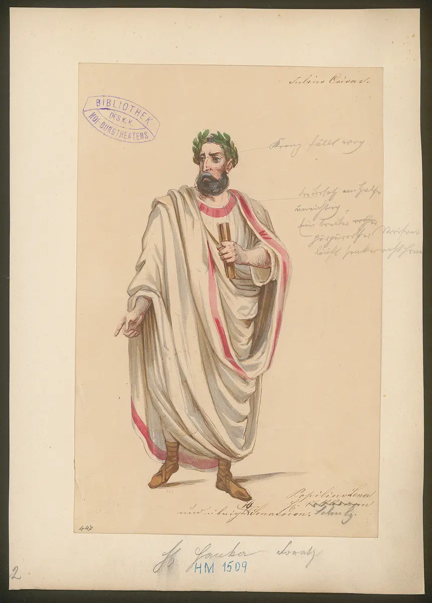 Julius Cäsar, Originaltitel: The Tragedy of Julius Caesar, Titel der Serie: Figurinen des k.k. Hof-Burgtheaters