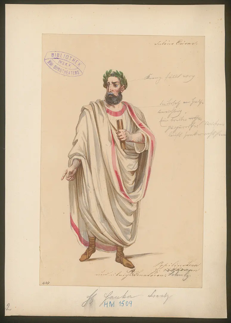 Julius Cäsar, Originaltitel: The Tragedy of Julius Caesar, Titel der Serie: Figurinen des k.k. Hof-Burgtheaters