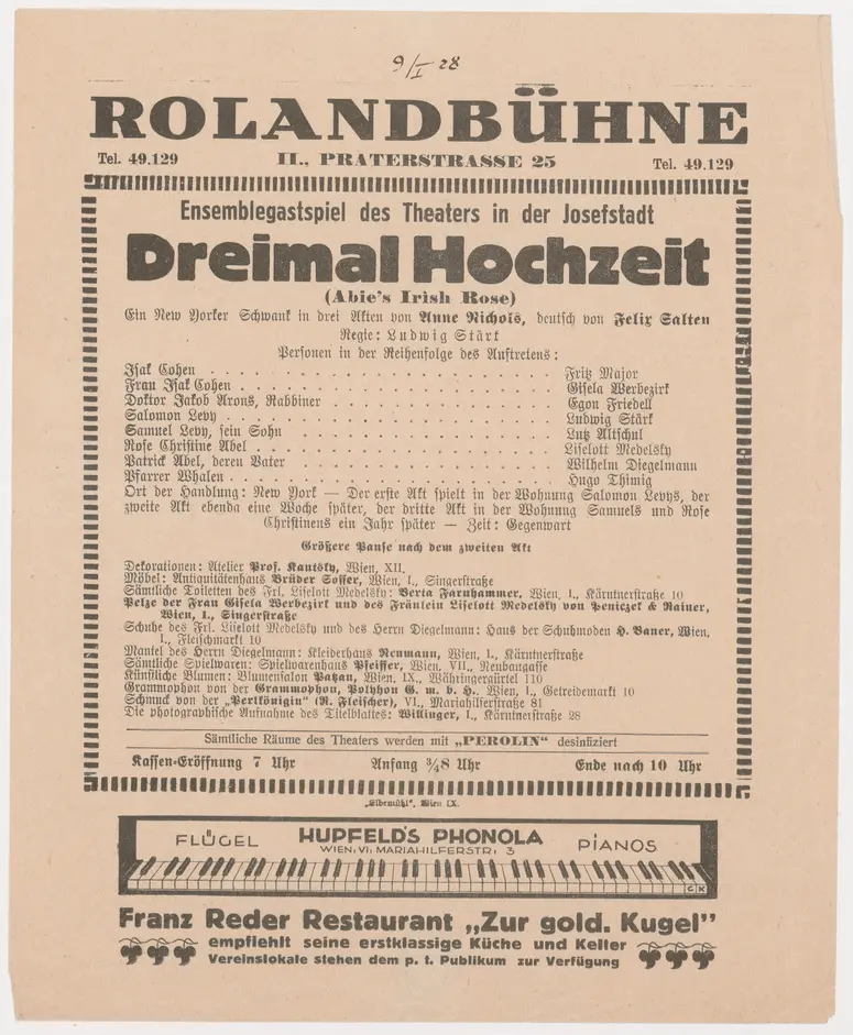 Dreimal Hochzeit (Abie's Irish Rose)