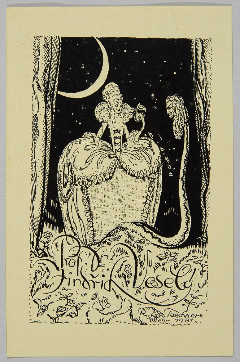 Exlibris Jindrich Vesely, Titel in Vorlageform: Exlibris Prof. Dr. Jindrich Vesely