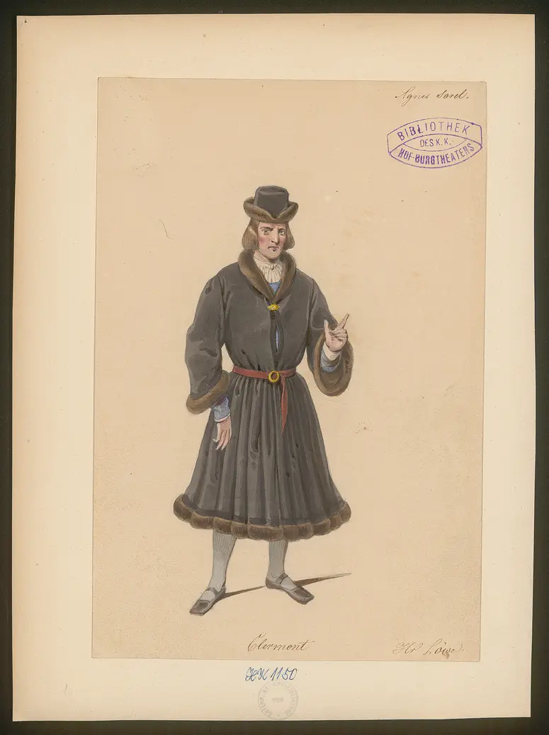 Agnes Sorel, Titel der Serie: Figurinen des k.k. Hof-Burgtheaters