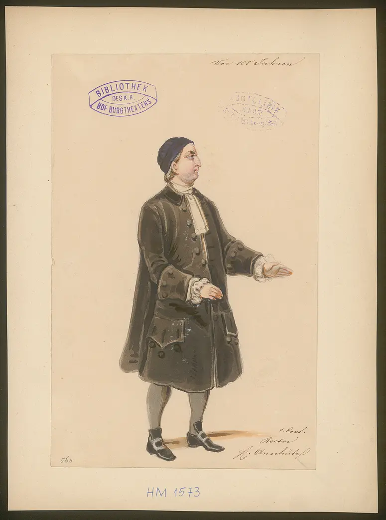 Vor hundert Jahren, Titel der Serie: Figurinen des k.k. Hof-Burgtheaters